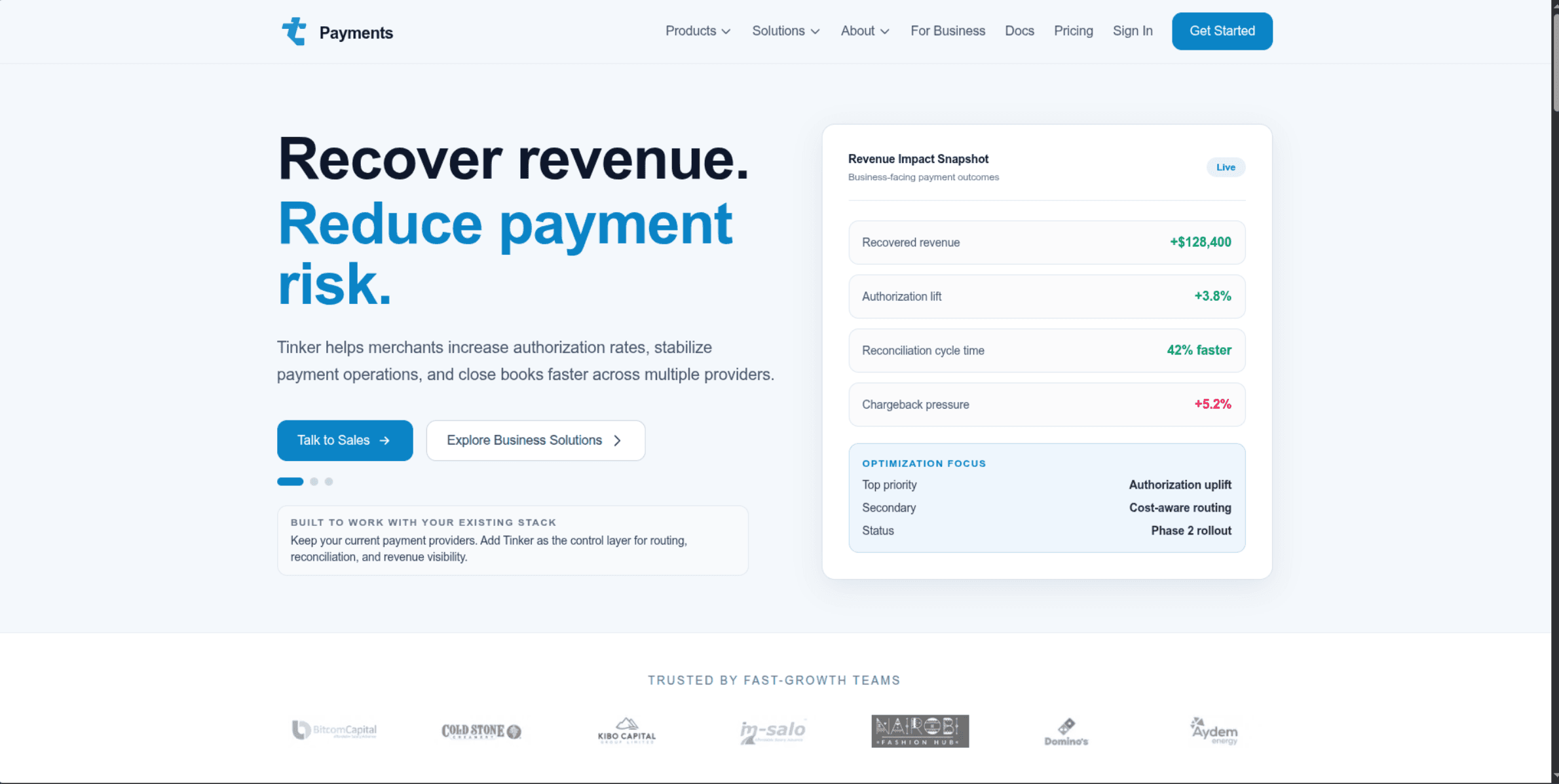 Preview of Tinker Payments